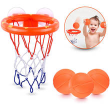 Mini aro de basquete para crianças, argola de plástico para banheira com 3 bolas, jogos de água para crianças, bebês, meninos, meninas, brinquedos de banho, jogos de água 2024 - compre barato