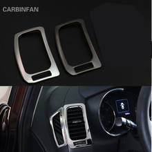 Tomada de condicionador de ar inoxidável adesivo decorativo capa guarnição lantejoulas interior do carro adesivo para kia k3 2013-2016 estilo c410 2024 - compre barato