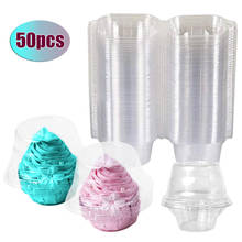 50pcs Plastic Cupcake Case Container Disposable Fruit Box Cupcake Case Muffin Pods Dome Cups Cake Boxes Gifts Container #g3 2024 - buy cheap