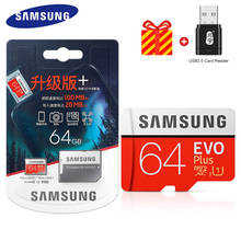 100% Original SAMSUNG EVO+ Microsd Memory Card 256GB 128GB 64GB 100MB/s SDHC microSDXC U1/U3 C10 TF/Micro SD Card + Card reader 2024 - buy cheap
