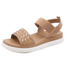 Sandálias de verão femininas, sapatos casuais, roma retro, plataforma, sandálias de dedo aberto, slip on, sandálias de marca de design q183 2024 - compre barato