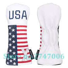 1pc White PU Leather with USA Stars & Strips Embroidery Golf Club Hybrid Head Cover Golf UT Headcover 2024 - buy cheap