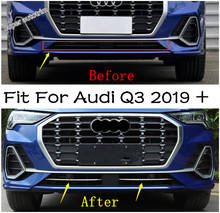 Front Bumper Lower Grilles Grille Decorative Overlay Strip Cover Trim Accessories Exterior Fit For Audi Q3 2019 2020 2021 2022 2024 - buy cheap