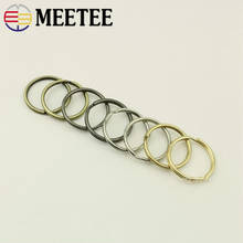 Meetee 10/20pcs ID25mm Metal O Key Ring Round Line Keychain Pendant O Ring Hang Buckle DIY Bag Hardware Accessories Hook Clasp 2024 - buy cheap