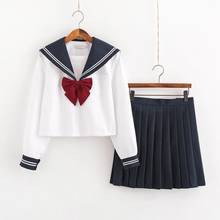 Japanese School Uniform Skirt Sailor Outfit Costumes JK Uniform Suit Girls Pleated Skirt Anime Cosplay Schoolgirl Uniform Tops 2024 - buy cheap