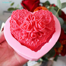 Love shape Flower Soap Mold Bow shape 3D Love shape DIY Handmade Soap Mold Gifts 2024 - buy cheap