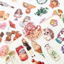 100 Pcs/pack cute Cartoon Paper Sticker Cat Decoration Decal DIY Album Scrapbooking Seal bullet journal Kawaii Stationery 2024 - buy cheap