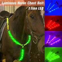 LED Horse Riding Belt Waterproof Nylon Horse Chest Belt Night Visible Breastplate Equitation Lighting Equestrian Equipment 2024 - купить недорого