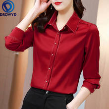 2021 Burgundy Blouse Women Chiffon Office Career Shirts Tops Fashion Casual Long Sleeve Blouses Femme Blusa blusas mujer de moda 2024 - buy cheap