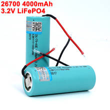 3.2V LiFePO4 26700 4000mAh Battery Maximum 5C Power battery DIY Silicone Wire For Electric car scooter Energy storage 2024 - buy cheap