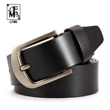 [LFMB]leather belt men male genuine leather strap male belt cowskin men's belts  strap male men belts cummerbunds ceinture homme 2024 - buy cheap