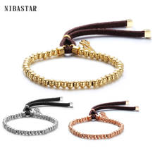 Women's Stainless Steel Fashion Jewelry Charms 4mm Ball Bracelets lucky Charm Bracelet 2024 - buy cheap