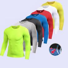 Winter Design Mens Compression Under Base Layer Top Long Sleeve Tights Sports Rashgard Running T-shirt Gym T Shirt Fitness 2024 - buy cheap