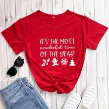 New Arrival Wonderful Time of The Year Funny Christmas Shirt Merry Christmas Gift Tees Christmas Holiday Shirt 100%Cotton Shirts 2024 - buy cheap