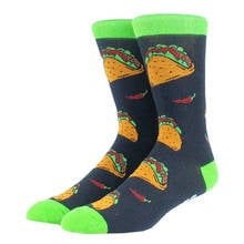 Мужские забавные черные длинные носки Taco 2024 - купить недорого