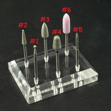 EasyNail~6 Types Diamond Nail Drill Bit Mill Cutter Nail Files Nail Electric Drill Manicure Device Machine Accessory Round 2024 - buy cheap