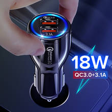 GETIHU 18W Dual USB Car Charger LED Fast QC Charging Phone Charge Plug For iPhone 13 12 iPad Airpods Huawei Samsung Xiaomi 11 LG 2024 - buy cheap