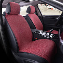 Fundas de lino para asientos de coche, Protector de tela de lino Universal que se adapta a la mayoría de los coches, almohadillas de cojín para asientos delanteros y traseros, para Interior de coche 2024 - compra barato