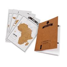 Diario Cuadernos para uso diario mapa del mundo para rascar juguetes cuaderno de viaje de troncos juguete niños regalos 64 páginas de troncos + 8 mini mapas del mundo 2024 - compra barato