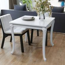 Mesa de comedor, 31,5 "x 31,5" x 30 ", blanco de alto brillo 2024 - compra barato