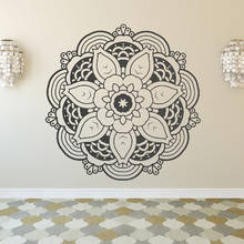 Mandala adesivos de parede estilo boêmio quarto sala decalque vinil mandala flor arte da parede yoga estúdio decalques casa decoração hy341 2024 - compre barato