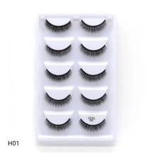 New Full 5 Pairs one box 3D Mink Hair False Eyelashes Natural Thick Long Eye Lashes Wispy Makeup Beauty Extension Tools H01 2024 - buy cheap