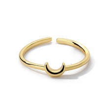 Women's Fashion Mini Moon Rings Vintage Jewelry 2021 Bague Femme Bridesmaid Gifts Stackable Crescent Moon Ring 2024 - buy cheap