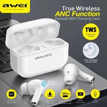 Awei tws anc cancelamento de ruído ativo enc fones de ouvido modo de jogo fone alta fidelidade graves música estéreo com microfone ta1 2024 - compre barato