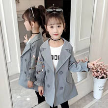 Baby Girls Jackets And Coat Autumn Turn-down Windbreaker Jackets Outwear 2 Colors Toddler Kids Girl Coats 3-12 Children Clothes 2024 - buy cheap