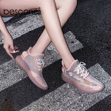 Bescone sapatos femininos moda confortável casual novo verão ao ar livre tênis artesanal sapatos de lazer feminino bo637 2024 - compre barato