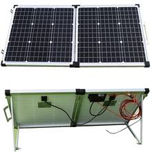 Rigid Glass Solar Panel 100W (2pcs 50w) Solar Panel 12V Monocrystallne Solar Cell For Caravan/Traveling/Camping Easy Carry 2024 - buy cheap