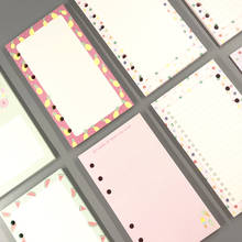 Kawaii A5A6-recambio de papel de Color para cuaderno, carpeta espiral, planificador, página interior, mensual semanal diario, línea punteada, caja ciega aleatoria en blanco 2024 - compra barato