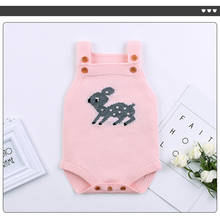 Cute Newborn Baby Boy Girls Bunny Knitting Wool Romper Jumpsuit Easter Outfits Set Sleeveless baby boy girls clothes 2024 - buy cheap