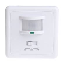 220-240V AC Wall Mounted 9m Automatic PIR Infrared LED Motion Sensor Switch 50Hz 1200W Sound and light control 2024 - buy cheap