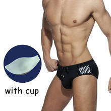 Bañador triangular Simple para hombre, ropa de baño Sexy, bañador blanco y negro, calzoncillos de carreras, novedad 2024 - compra barato