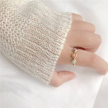 Новое поступление, милый простой стиль, три цвета, каменные бусины, эластичное кольцо для женщин и девочек, ювелирные изделия на палец, подарки на день рождения 2024 - купить недорого