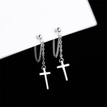 Fashion Tassel Cross Stud Earrings For Women Kids Wedding Jewelry boucle d'oreille Hypoallergenic eh1034 2024 - buy cheap