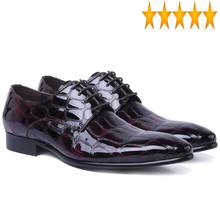 Men Pointed Toe Business Party Dress British Style Patent Leather Wedding Formal Shoes Man Office Footwear 37-44 2024 - buy cheap