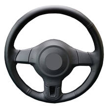 Car Steering wheel braid for Volkswagen VW  Golf 6 Mk6 Polo MK5 2010-2013/Custom made auto  Fiber leather steering wheel cover 2024 - buy cheap