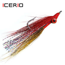 ICERIO 3PCS Stainless Steel Hook Clouser Minnow Streamers Artificial Flies Bass Saltwater Fishing Fly Lure Bait 2024 - buy cheap