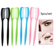 5pcs/set Plastic Eyebrow Combs Eyelash Extension Comb Cosmetic Makeup Tool For Salon Home Use New 2024 - buy cheap