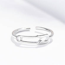 Sole Memory-anillos de apertura ajustables para mujer, Mini Pin creativo, Plata de Ley 925, personalidad Simple 2024 - compra barato