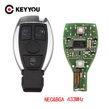 KEYYOU 433MHZ Remote Car Key Fob Case 3 Buttons Remote Car Key Shell Key For Mercedes Benz year 2000+ NEC&BGA Control 2024 - buy cheap