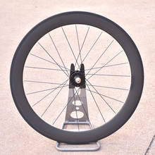 Conjunto de roda aro de carbono com engrenagem fixa 700c para bicicleta de alta velocidade, 60mm, roda de corrida de alta resistência com rolamento 20 24h, cubos 2024 - compre barato
