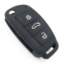 Silicone Key Cover Case for Audi A1 A3 A4 A5 A6 A7 A8 Q5 Q7 R8 TT S5 S6 S7 S8 Flip Remote Folding Key Car Accessories 3 Buttons 2024 - buy cheap
