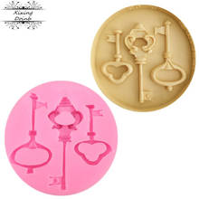 Chaves sugarcraft molde de fondant de bolo, molde de silicone de chocolate, ferramentas de decoração de bolo fondant 2024 - compre barato