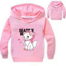 3-16Y Marie Aristocats Cat Clothes Kids Long Sleeves Shirt Hoodies for Kids Spring Jacket Girls Sweatshirt Cute Baby Coat 2024 - buy cheap