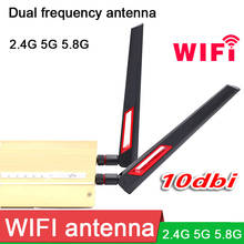 Antena wi-fi, 2.4g, 5g, 5.8g, dual frequência, 10db, 8db, para wi-fi, processador sem fio, 2.4ghz, 5ghz, 5.8ghz 2024 - compre barato