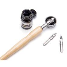 Kit de caneta dip manga pro, kit de desenho cômico 3 pontas, suporte de madeira, ferramentas de caligrafia de tinta 2024 - compre barato