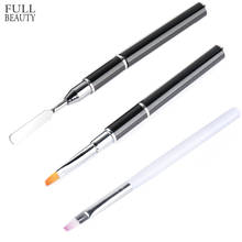 UV Gel Nail Brush Acrylic Nail Art Painting Drawing Brush Phototherapy Pen Peeled stainless steel push Manicure Tools CH1590 2024 - buy cheap